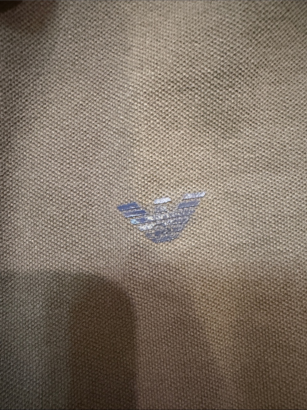 Emporio Armani Olive Polo with Navy Trim - Picture 3 of 5